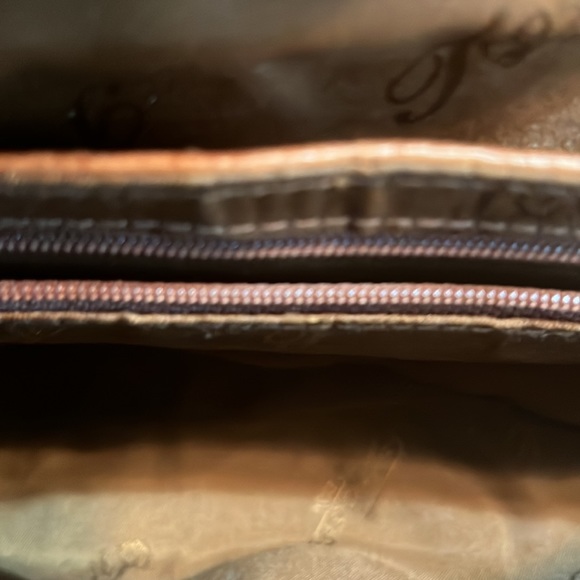 Fossil brown leather purse, vintage, small, shoulder strap, compact, casual - Picture 7 of 8